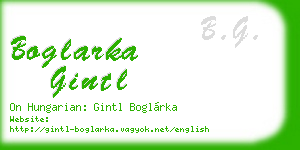 boglarka gintl business card