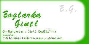 boglarka gintl business card